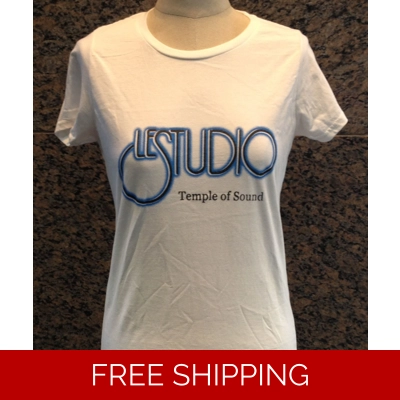 Girlie Z White Round-Neck Black Front Logo TOS